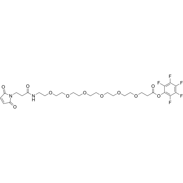 Mal-NH-PEG6-CH2CH2COOPFP ester 1599432-34-4